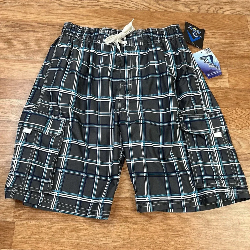 Kanu Surf Men's Swim Trunks Board Shorts‎ Charcoal Size Small NEW